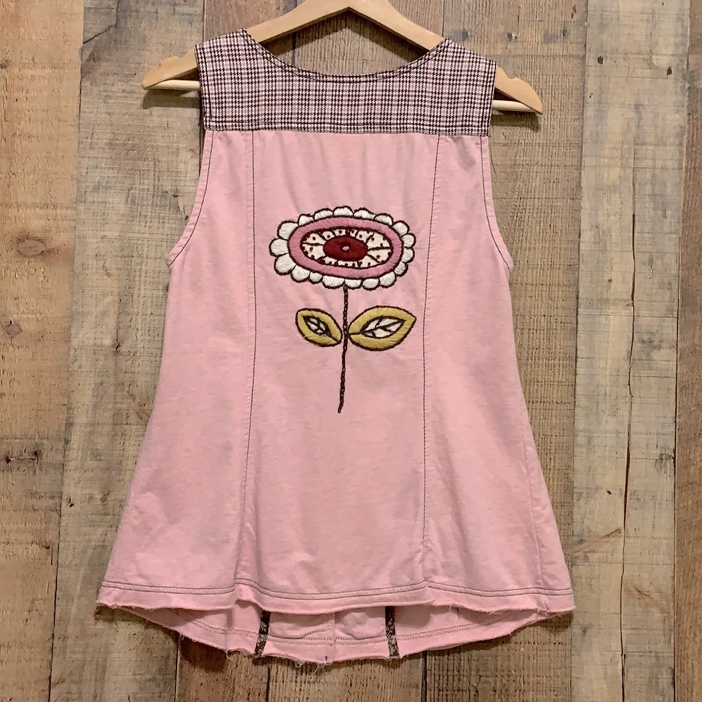 Ivy Jane Embroidered Appliqué Vest Top Small Flower Butterfly - Picture 3 of 8